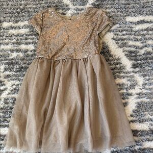 Nanette Lepore Gold and Tan Kids Dress